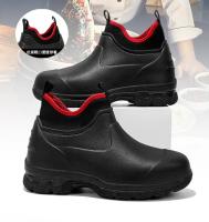 Botas de lluvia para hombre, botas de cocina para hombre, botas de lluvia cortas versátiles simples a la moda, zapatos impermeables resistentes al desgaste para cocina - details 1