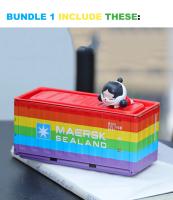 8 unids/set Mini contenedor modelo Mini caja de almacenamiento de hierro decoración creativa recoger artículos pequeños caja de almacenamiento en miniatura de escritorio regalos - details 6