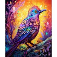 RUOPOTY-pintura acrílica por números de pájaro colorido hecho a mano para adultos, manualidades, decoración de pared, regalo único, pintura de animales - details 0