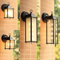 Lámpara de pared minimalista E27, luz de pared impermeable para exteriores, candelabros de vidrio para Patio, jardín, porche, pasillo, Retro, AC90-260V - details 0