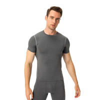Camiseta de compresión de manga corta para hombre, de capa base camiseta interior, camiseta atlética - details 4