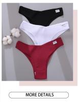 5 unids/set de bragas brasileñas de algodón para mujer, ropa interior femenina con cintura en V, ropa interior cómoda, Bikini con espalda en T de tiro bajo, lencería para niñas, nuevo - details 13
