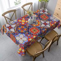 Mantel rectangular Talavera mexicano para fiesta, manteles impermeables para mesa de comedor, cocina, decoración del hogar - details 0