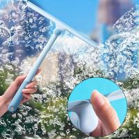 Escobilla de ducha giratoria de 360 ​​grados, limpiaparabrisas de vidrio, limpiador de escurridor con soporte de silicona, raspador de espejo de baño, limpieza - details 1