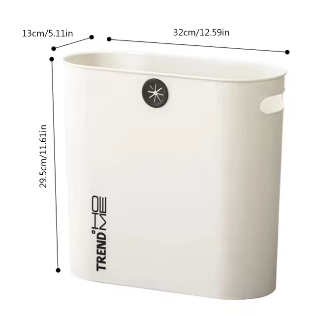 Cubo de basura de gran capacidad para cocina, papelera de reciclaje montada en la pared con tapa, 7/12L - 1