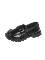 Zapatos de cuero para niñas, mocasines antideslizantes con gancho y bucle, color negro, para primavera y otoño, 2023 - details 17