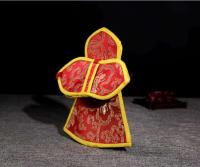 Campana y maja Juego de campanas nepalesas, funda protectora de artefactos tántricos de almacenamiento, bolsa de brocado, tamaño grande 19 cm - details 3