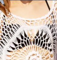 Nuevo Bikini de manga larga para playa, falda de punto hueca tejida a mano, - details 3