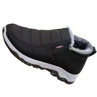 Botas de nieve cálidas para mujer, Color sólido, suela gruesa y suave, regalo para Navidad, cumpleaños y Año Nuevo, Invierno - details 0