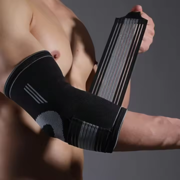 Codera de nailon para Fitness, almohadillas de soporte para codo de compresión ajustables resistentes al desgaste, protección protectora para articulaciones - 1