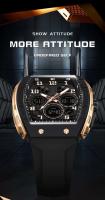 Reloj Digital Multifuncional de Lujo Premium 2025 Reloj de Moda para Hombres a Prueba de Agua con Correa de Cuero Función de Alarma Estilo Trendy - details 9