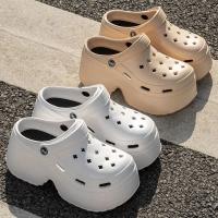 Zapatos de plataforma gruesa tipo zuecos para mujer 2025, sandalias de playa antideslizantes con suela gruesa, sandalias de cuña de moda de verano para mujer, pantuflas de EVA - details 1