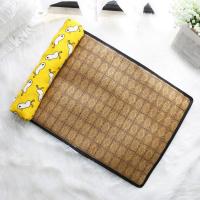 Alfombra plegable de seda de hielo para perros, almohadilla tejida de ratán para mantener el enfriamiento, cama para dormir para perros, suministros para mascotas, alfombrilla refrescante para gatos de 3 tamaños para exteriores - details 1