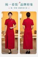 Ropa de trabajo de recepción de bienvenida de Hotel de estilo chino Cheongsam comedor casa de té recepción cajero camarero ropa de verano vestido - details 2