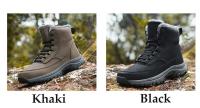 Nuevas zapatillas de deporte de cuero impermeables para la nieve de invierno, botas de senderismo al aire libre muy cálidas para hombres, zapatos de trabajo talla 39-48 - details 6
