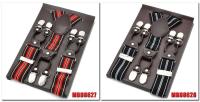 Cabestrillo de dos tonos de cuero marrón para hombre, estilo occidental, cinturón, longitud ajustable, 3,5x120cm - details 5