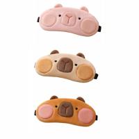 Máscara de ojos Kapybara de dibujos animados ligera, máscara de ojos Kapybara de dibujos animados Kawaii, plegable, transpirable, accesorios para dormir - details 1