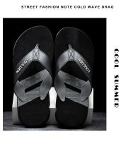 Chanclas antideslizantes de moda para hombre, personalizadas, zapatillas de playa para hombre, suaves, que no se pegan al pie, para usar zapatillas frescas. - details 12