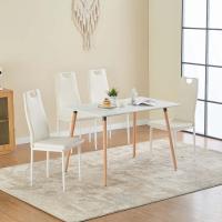 Sillas de Comedor Juego de 4 Sillas de Metal para Cocina, Silla de Mesa Comoda Silla con Asiento Tapizado, Negro - details 115