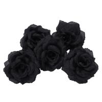Flor de seda Artificial Rosa Negra para fiesta, boda, casa, oficina, decoración de jardín, bricolaje, 20 piezas - details 2
