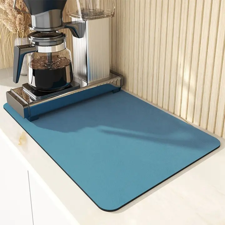 Bandeja de café absorbente, almohadilla de secado rápido para cocina, almohadilla de drenaje para Baño - 1