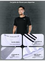 Traje de manga corta de secado rápido para hombre, ropa de fitness deportiva para correr al aire libre, LT311, Verano - details 0