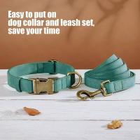 correa ustables cuero PU perro, Collar duradero cuerda de plomo mascotas, suave para perros pequeños, medianos y randes, - details 16