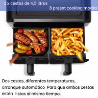 Secador de Aire Fritor 4.5L + 4.5L Sin Aceite, 2500W, 8 Programas Preestablecidos, Ventana de Visualización Digital - details 2