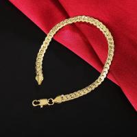 Pulsera de Serpiente de Oro de 18K Unisex, Ancho de 5MM, Regalo de Fiesta de Boda de 20CM - details 3