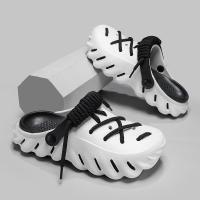 Zuecos casuales minimalistas con cordones unisex, zuecos cómodos antideslizantes suaves de moda, zapatos de moda para uso en interiores y exteriores, zapatos de moda, sandalias únicas - details 1