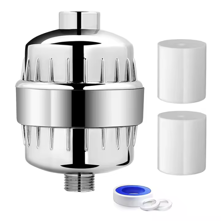 Filtro de ducha de 20 etapas, cabezal de ducha de agua dura, 2 cartuchos de filtro reemplazables - 1