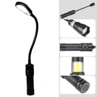 Manguera con zoom de carga LED tipo C, diseño magnético, luz de trabajo Flexible, multiusos, para acampar, herramientas hine - details 3