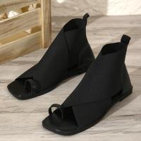 Sandalias de estilo romano con correa cruzada nueva plana cuadrada a la moda para mujer - details 2