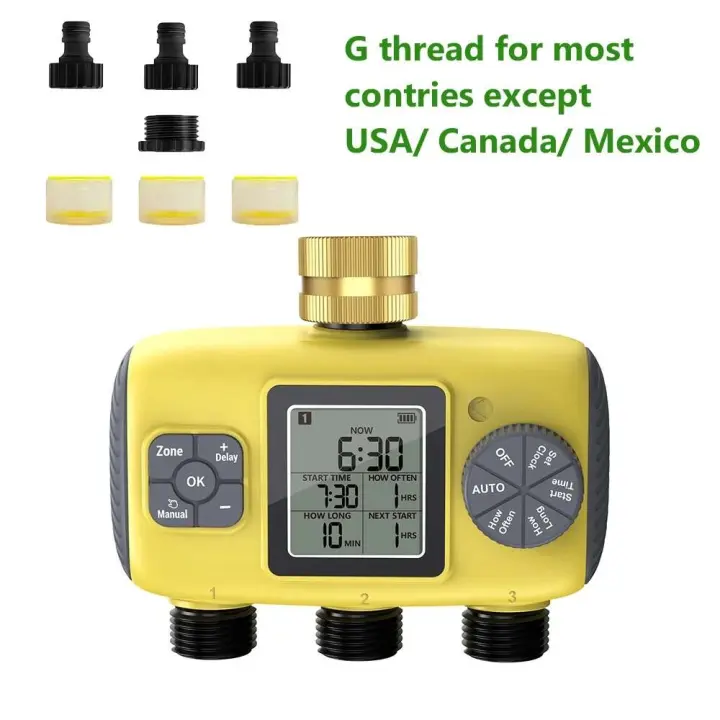 Temporizadores de agua automáticos Insoma-3 para salidas, sistema de riego de jardines y herramienta de programación de pulverización con control independiente - 1