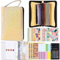 A6 Glitter Hand Zip Bag Loose Leaf Binder Notebook Inner Core Cover Note Book Planner Office Stationery Supplies - details 7