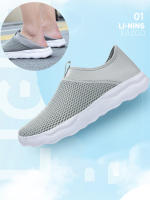 Zapatillas deportivas antideslizantes para hombre y mujer, zapatos transpirables para caminar, Tenis atlético, correr, gimnasio, viajes, trotar, color gris - details 3