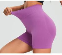 Pantalones cortos deportivos de Yoga sin costuras para mujer, pantalones de chándal de tres cuartos de cintura alta de melocotón, Multicolor, ropa cómoda de secado rápido para Fitness y Yoga - details 15