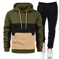 Sudadera con Capucha de Bloque de Colores Nueva y Traje Deportivo Casual de Alta Calidad para Primavera y Otoño - details 3