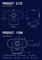 Minicámara Web 4K USB para ordenador, Webcam para PC, portátil, transmisión en vivo, Full HD, 1080P, para trabajar con micrófono y trípode - details 8