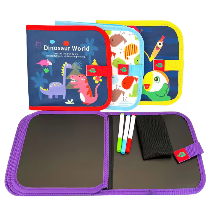 Pizarra borrable de 6 páginas para niños, tablero de dibujo y escritura, libros para colorear, juguetes educativos para niños, regalos - 1