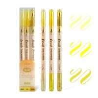 Rotuladores artísticos de acuarela no tóxicos, juego de pinceles de plástico de gran capacidad, bolígrafo de colores de doble cabeza, resistente al desgaste, secado rápido - details 3
