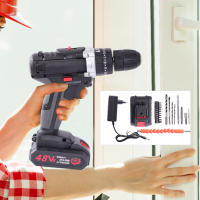 Juego de destornilladores inalámbricos LED, Taladro Inalámbrico de 48V con 2 baterías y cargador, 25-28 - details 4