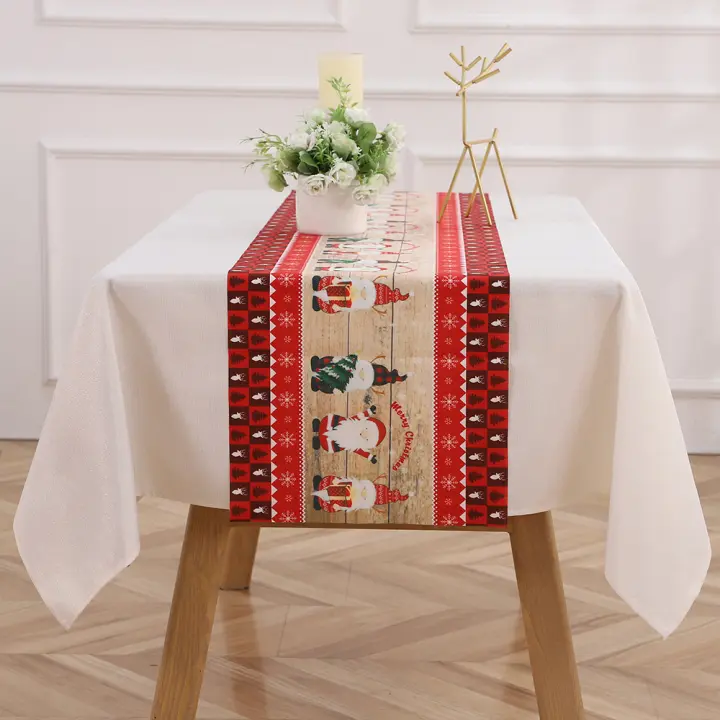 Bonenjoy, 1 pieza, mantel de Feliz Navidad, mantel con estampado de Papá Noel, mantel para banquete, fiesta, mesa de comedor, decoraciones navideñas - 1