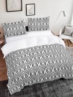 Juego de Cubierta de Edredón de Lujo en Tamaño King Queen Full Twin Ligero Negro y Blanco Estilo Bohemio para Niñas y Niños - details 17