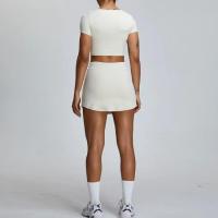 Conjunto de 2 piezas de Yoga Fiess, ropa deportiva informal para exteriores, falda de corte A - details 5