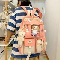 Mochila escolar Kawaii para niños y niñas, bolsa para ordenador portátil, para estudiantes, 5 piezas, 2023 - details 14