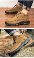Zapatos de hombre al aire libre de terciopelo de piel de vaca de primera capa de cuero mate de alta calidad - details 2