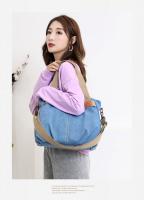 Bolso vintage de un hombro de mujer, bolso de lona de gran capacidad, bolso de mujer - moda - details 0