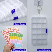 Caja de Almacenamiento de Plástico Ajustable de 4 Piezas Cajas Transparentes con 15 Compartimentos para Monedas, Artículos Pequeños, Joyas - details 0