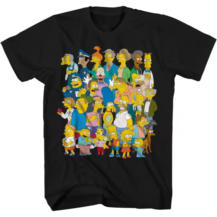 Camiseta de Los Simpsons Springfield Group Montage Bart Homer - 1